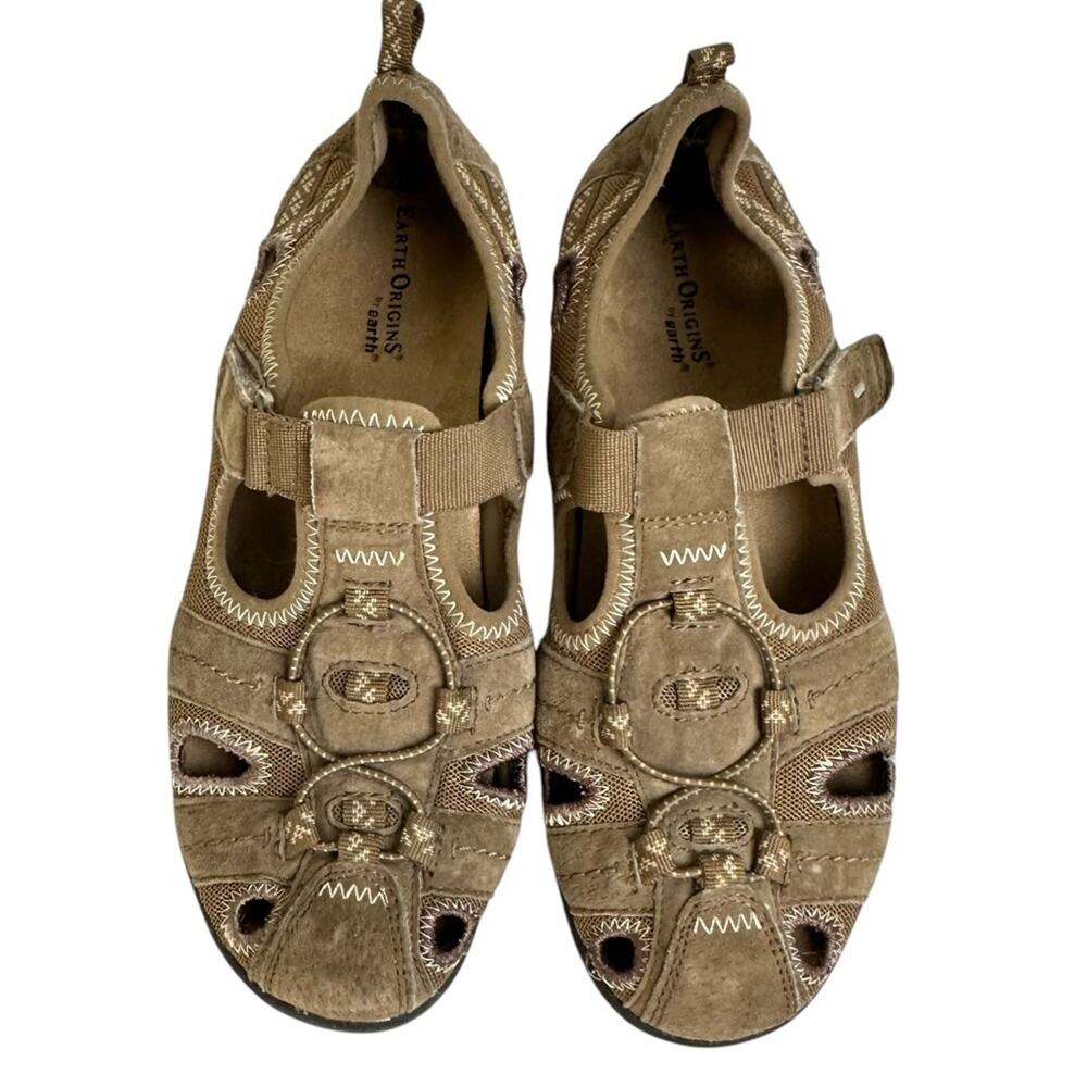 Earth Origins Carmen Leather Slip On Sport Sandal Loafer Brown Size 8 - Picture 8 of 8